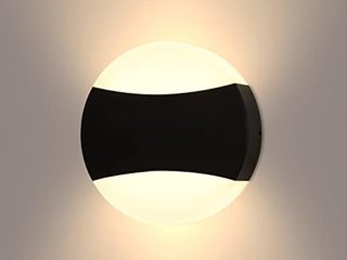 Ritif 12W LED lámpara de pared para Exterior/Interior IP65 3000K Blanco Cálido iluminación exterior de 13CM Apliques de Pared para puerta patio y jardín