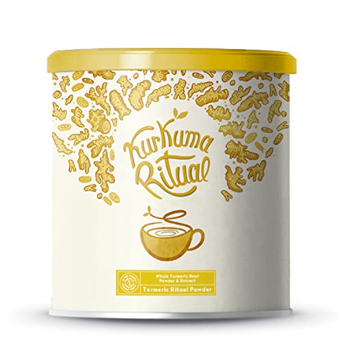 Ritual de cúrcuma - Cúrcuma latte - Leche dorada - Elaborado con cúrcuma santa y curcuminoides concentrados - 300 g en polvo