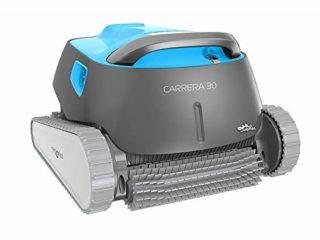 Robot Limpiafondos de Piscina Automático - Cubre hasta 12 m - Limpia Fondo, Paredes y Línea de Flotación - Tecnología CleverClean - Cable con Sistema Anti-Nudos - Dolphin Carrera 30 Maytronics