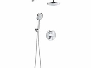 Roca Pack Termostático Rocabox Round B-D T-1000, 20,5 x 30,2 x 20,5 centímetros, color aluminio (Referencia: AG0159900R)