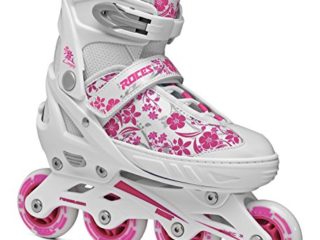 Roces Compy 8.0 - Patines en línea para niña, color Blanco (White-Violet), talla 34-37