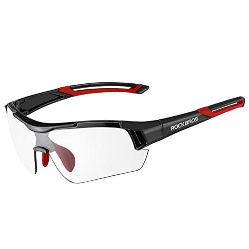 ROCKBROS Gafas de Sol Fotocromáticas Lentes Transparentes con Protección UV400 Ultraligero para Ciclismo Running Deportes al Aire Libre para Hombre y Mujer