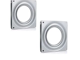 Rodamiento Placa Giratorio,2 Piezas Rodamiento para Base Giratoria de Acero,Galvanizado Plataforma Giratoria,360°Cuadrado Plataforma, para Muebles Giratorios, Taburetes, TV,Soporte de Exhibición.