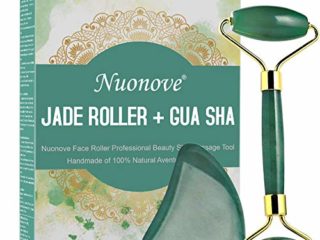 Rodillo de Jade, Gua Sha Jade, Jade Roller Facial,Jade Rodillo Gua Sha Masaje Conjunto De Herramientas,Antienvejecimiento natural,Para Cuello Cara Ojos Cabeza Cuerpo