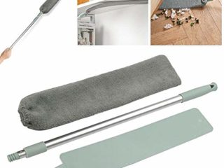 Roebii Cepillo Plano Largo y Flexible, Cabezal Plano Cepillo de Limpieza no Tejido Plumero Extensible de Microfibra con Barra de extensión, para sofá, electrodomésticos, Borde Inferior de Repuesto