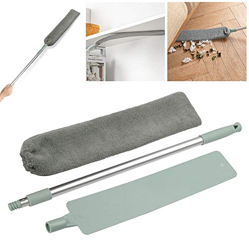 Roebii Cepillo Plano Largo y Flexible, Cabezal Plano Cepillo de Limpieza no Tejido Plumero Extensible de Microfibra con Barra de extensión, para sofá, electrodomésticos, Borde Inferior de Repuesto