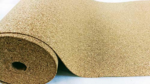 Rollo de corcho de 4 mm de grosor, 5 m² (5 x 1 m), base aislante, suelos de parqué, laminados y moquetas, con aislamiento térmico, aumenta la comodidad al caminar.