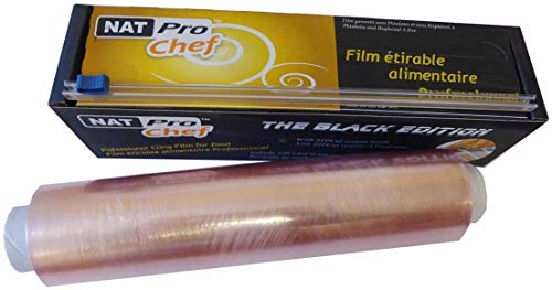Rollo profesional de film transparente con cortador de cremallera - 30 cm x 300 m