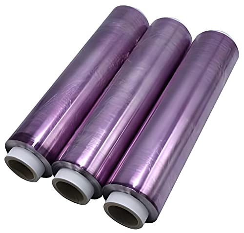Rollos film transparente alimentario 30x300 - Pack 3 rollos papel de cocina tamaño industrial - ideal para embalar alimentos y protección de tatuajes. 2 en 1 para Frigorífico y Microondas