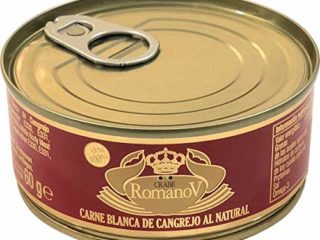 Romanov - Cangrejo - Carne Blanca de Cangrejo al Natural - Ideal para Una Deliciosa Comida- 90 Gramos