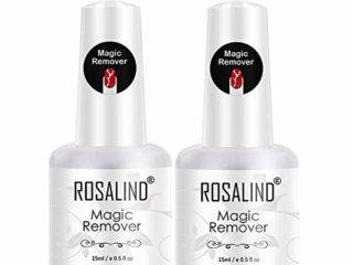 ROSALIND 2PCS Magic Remover Uñas, Eliminar de Forma Rápida y Sencilla Esmaltes Semipermanente Para Uñas, No Lastimar Tus Uñas, Quitaesmalte Profesional de No Irritante 15ml