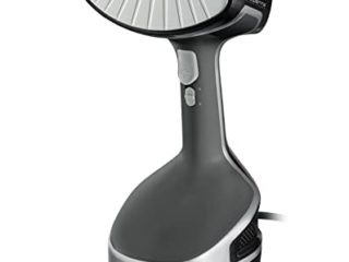Rowenta Access Steam+ DR8150 - Cepillo de vapor, plancha vertical 1600 W, depósito 190 ml, elimina arrugas, olores y desinfecta, accesorio prendas delicadas y gruesas, cable de 3 m, Gris / Negro