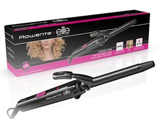 Rowenta Elite CF2112F0 - Moldeador rizador de cabello de 16 mm de diámetro de temperatura máxima 180ºC con recubrimiento cerámico iónico y punta fría de seguridad, color Negro