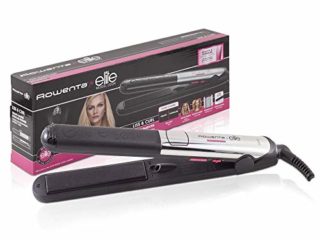 Rowenta Liss & Curl SF4522 - Plancha de pelo, alisa, ondula y riza, con recubrimiento de Keratina y Turmalina, función iónica con placas largas, función 2 en 1, pantalla LCD temperatura hasta 230ºC