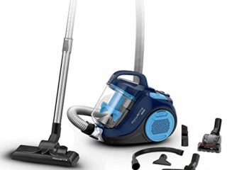 Rowenta Swift Power RO2981 Total Care, aspiradora sin bolsa, sistema ciclónico, depósito 1.5 L, cepillo parquet, boquilla 2 en 1 para ranuras, accesorio tapicerías y pelo mascotas, 77 dB, Multicolor