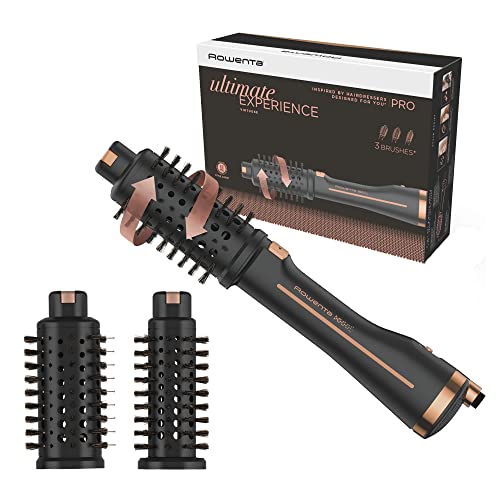 Rowenta Ultimate Experience CF9620 - Cepillo moldeador de aire profesional con programas, cerdas naturales, rotación y rejilla trasera extraíble