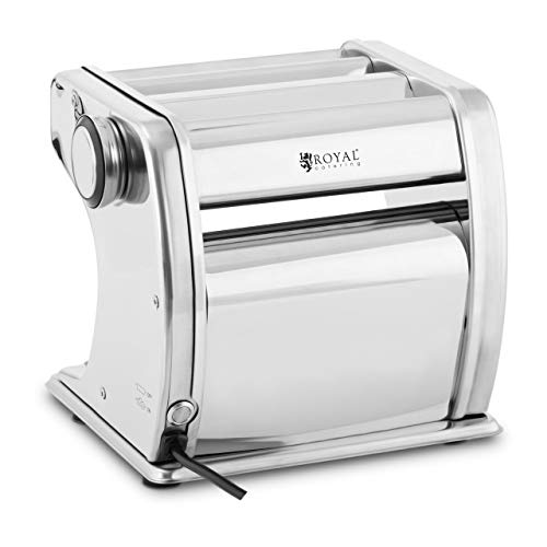 Royal Catering Máquina Para Pasta Aparato Eléctrica RC-PM180D (Entrada para la masa: 17,5 cm, Ancho de la pasta: 1,5/6,6 mm, Grosor de 0,5 a 3 mm)