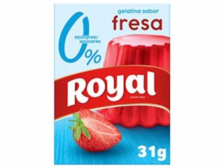 Royal Gelatina en Polvo Sabor Fresa con Vitamina C, 0% Azúcares 10 Raciones, 31g