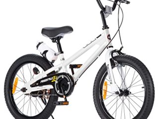 RoyalBaby Bicicletas Infantiles niña niño Freestyle BMX Ruedas auxiliares Bicicleta para niños 18 Pulgadas Blanco