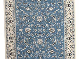 RugVista, Nain Florentine, Alfombra, Pila Corta, 250 x 300 cm, Rectangular, Oeko-Tex Standard 100, Poliéster, Pasillo, Dormitorio, Cocina, Sala De Estar, Azul Claro, Off White