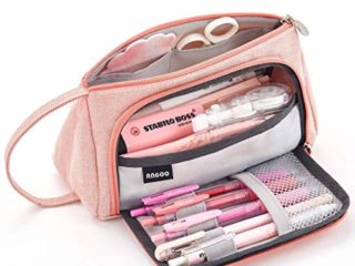 RUICHUANGS Estuche Escolar Grandes, Cartucheras Escolares, Algodón y Lino Lápiz, estuches mascarillas, Bolsa de Almacenamiento,24CM