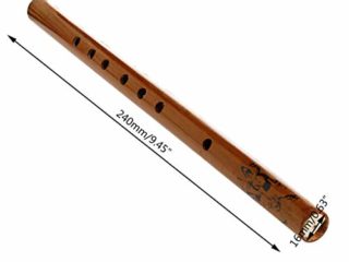 ruiruiNIE Flauta de bambú, Flauta Tradicional de 6 Agujeros, Instrumento de Viento Musical Chino Hecho a Mano, Llave de Madera