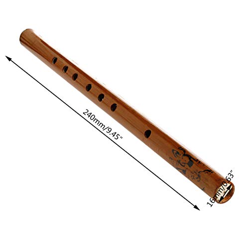ruiruiNIE Flauta de bambú, Flauta Tradicional de 6 Agujeros, Instrumento de Viento Musical Chino Hecho a Mano, Llave de Madera
