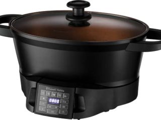 Russell Hobbs Good To Go Multi Cooker - 8 Funciones, Acero Inoxidable, 6,5l, Digital, 1000 W, Negro - 28270-56