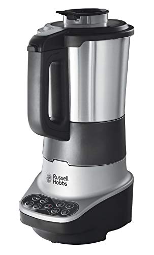 Russell Hobbs Robot de Cocina 2 en 1 - 8 Programas, Batidora de Vaso y Máquina para Hacer Sopas, 1200W, Acero Inoxidable, Plata - 21480-56