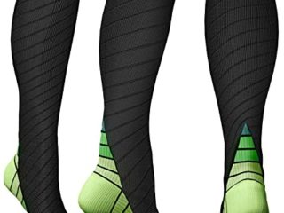 Rwest X Medias de Compresion, Calcetines de compresión Mujer y Hombre 15-20 mmHg para Running ,Ciclismo, Deporte, Trotar, Correr, Volar, Viajar，Pack de 1 o 2 pares
