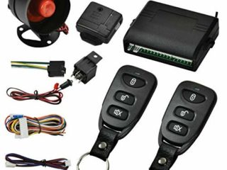 S11 - Cerradura central de coche universal, con sensor de choque + caja de control + 2 mandos a distancia de repuesto para cerradura central de coche
