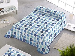 SABANALIA - Colcha Estampada Marina (Disponible en Varios tamaños) - Cama 135-230 x 280