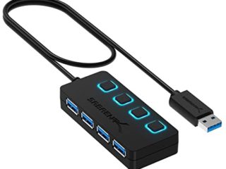 Sabrent Concentrador USB 3.0 de 4 Puertos con interruptores de alimentación de LED Individuales (HB-UM43)