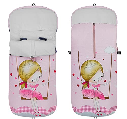 Saco POLAR de Invierno de Silla de Paseo - (Universal) - Color: Rosa - OFERTA Black Friday