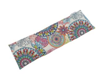 Saco térmico cervical de semillas de trigo con funda lavable 50x16cm (Mandala azul)