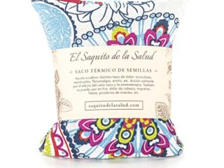 Saco Térmico de Semillas aroma Lavanda, Azahar o Romero tejido Flores Multicolor (Azahar, 23_cm)