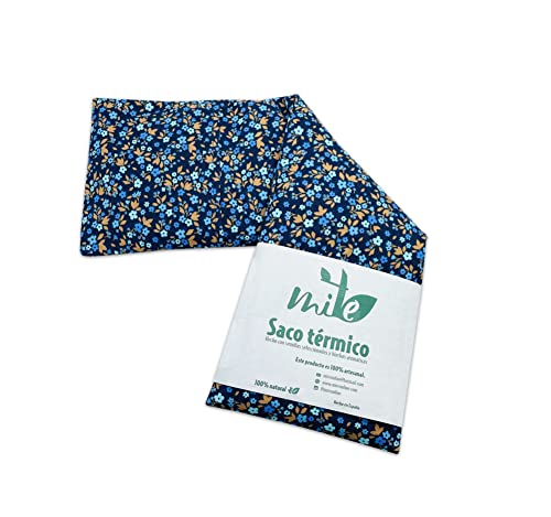 Saco térmico de semillas y lavanda con funda (50cm x 15cm) (Flor marina)