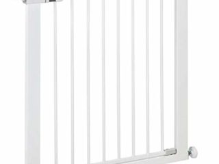 Safety 1st Easy Close Metal Barrera de seguridad niños, metálica para puertas y escaleras con apertura de 73-80 cm, extensible hasta 136 cm con extensiones que se venden por separado, color blanco