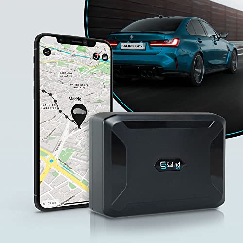 Salind 11- Localizador GPS para Coche, Moto, Camiones y Mucho más- Imán Integrado para una colocación Fija y Segura- Batería de Larga duración- GPS Tracker con Seguimiento en Tiempo Real