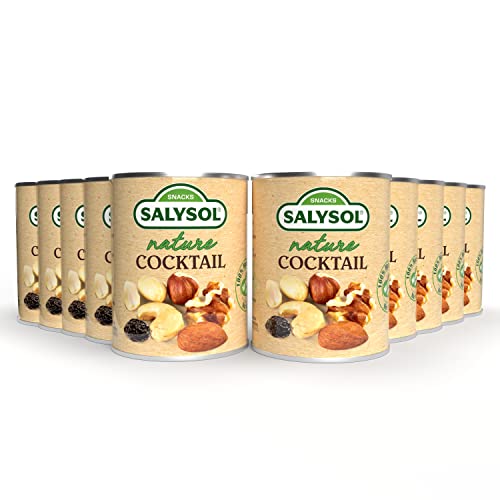 SALYSOL | Frutos secos mezcla naturales 10 x 50 gr. Snacks saludables envasados al vacío. Mix de frutos secos que contiene cacahuetes, almendras, anacardos, avellanas, nueces y pasas