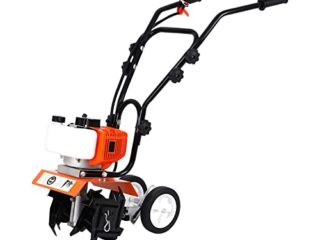 Samger Motoazada Gasolina 52cc 2 Tiempos Motocultor Caña Motor Cultivador 1.65KW Gasolina Jardín Rotovator Césped Anchura de Trabajo 28cm