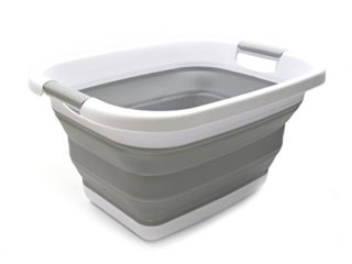 SAMMART Cesto de Ropa Plegable (Gris)