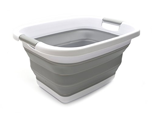 SAMMART Cesto de Ropa Plegable (Gris)