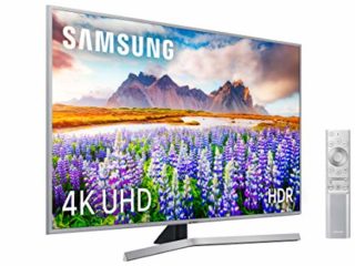 Samsung 4K UHD 2019 65RU7475 - Smart TV de 65" [serie RU7400] Wide Viewing Angle, HDR (HDR10+), Procesador 4K, Diseño Metálico, Premium One Remote, Apple TV y compatible con Alexa