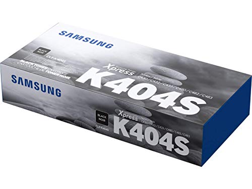 SAMSUNG CLT-K404S, SU100A - Cartucho Tóner, de 1.500 Páginas, Compatible con Impresoras SAMSUNG Laserjet Xpress Color Serie C430, C432, C433, C480, C482 y C483, Negro