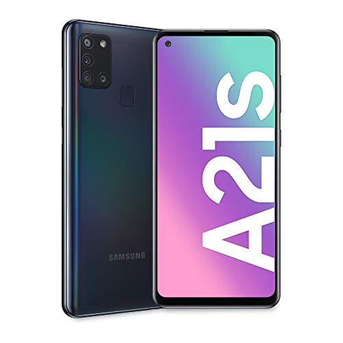 Samsung Galaxy A21s - Smartphone de 6.5" (4 GB RAM, 64 GB de memoria interna, WiFi, Procesador Octa Core, Cámara principal de 48 MP, Android 10.0) Negro