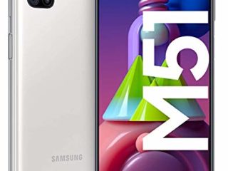 Samsung Galaxy M51 Smartphone de 6.7" FHD+ | Móvil Libre | Super Batería de 7000 mAh y Carga rápida | 6GB de RAM y 128GB de ROM - Color Blanco [Exclusivo Amazon]