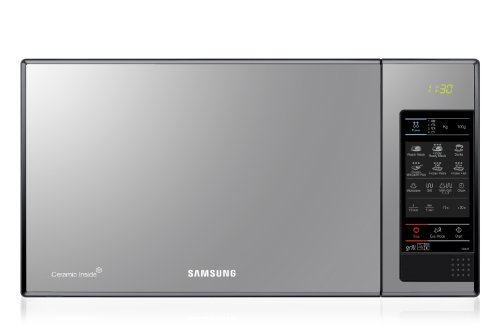 SAMSUNG GE83X Microondas con Grill, 23 Litros de Capacidad, Interior Cerámico Enamel, Potencia 800W/1200W, 6 niveles de potencia, Negro, 48.9 x 35.4 x 27.5 cm