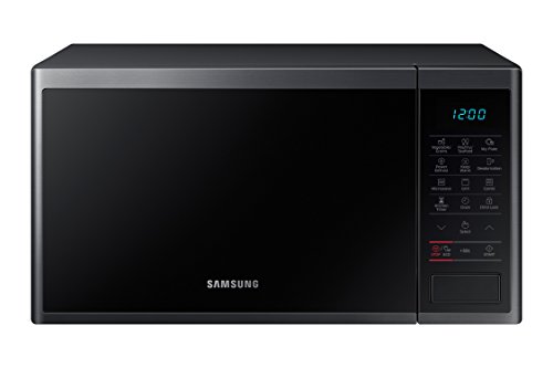 SAMSUNG MG23J5133AG/EC - Microondas con Grill, 800 W/ 1100 W, 23 Litros, Interior Cerámica Enamel, Color Negro Grafito, 330 x 211 x 324 mm (ancho, al to, fondo)