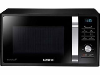 SAMSUNG MG28F303TAK/EC - Microondas con Grill, 900 W/1500W, 28 Litros, 6 Niveles de Potencia, Interior Cerámico, Color Negro, 44,4 x 51,7 x 29,7 cm